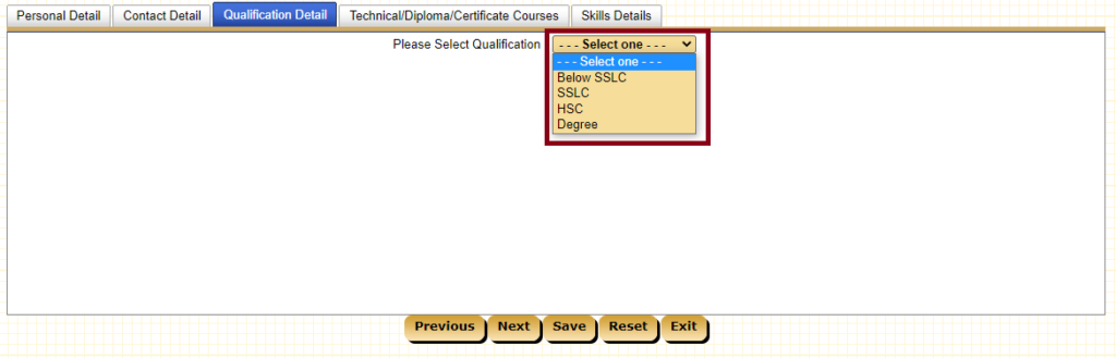 Select Education Qualification