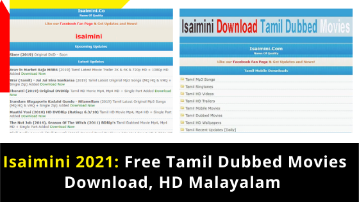 tamil dubbed movies isaimini 2021