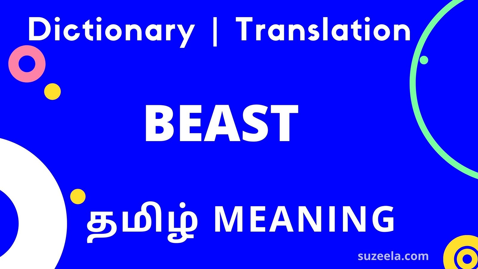 Beast Tamil Meaning