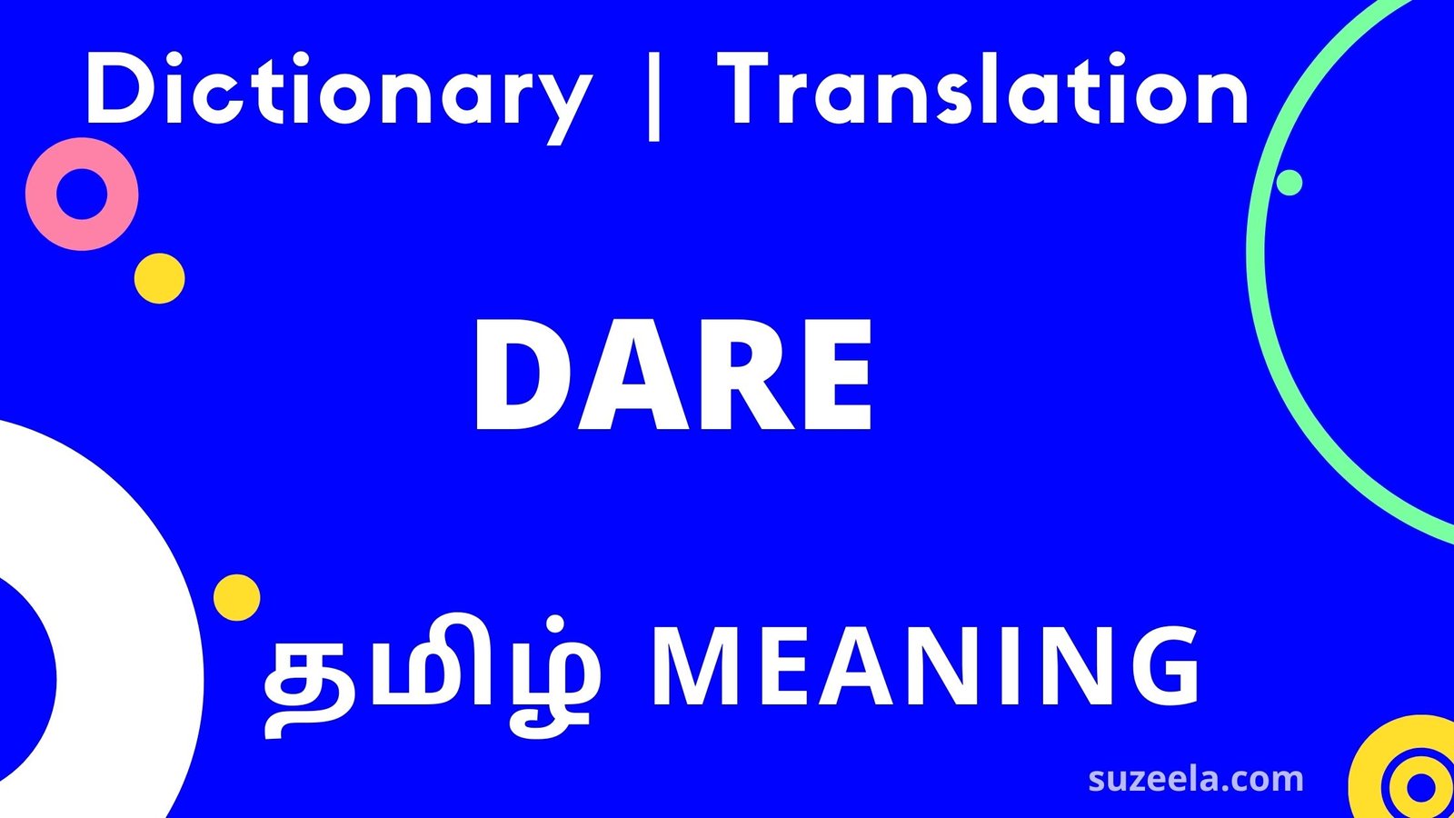 Dare Meaning in Tamil