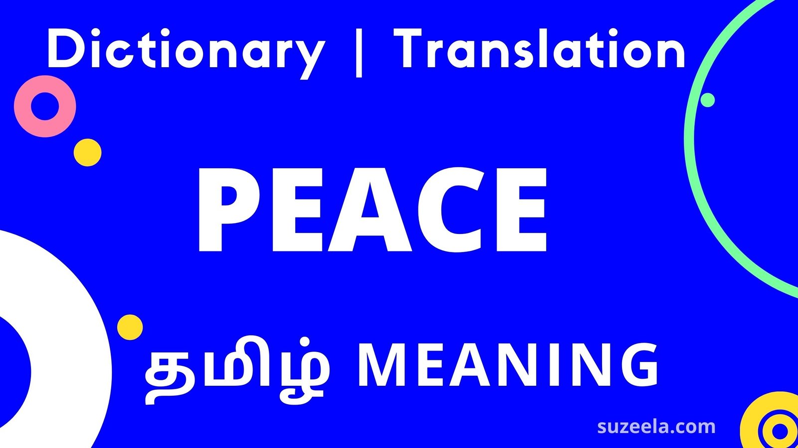Peace Meaning in Tamil